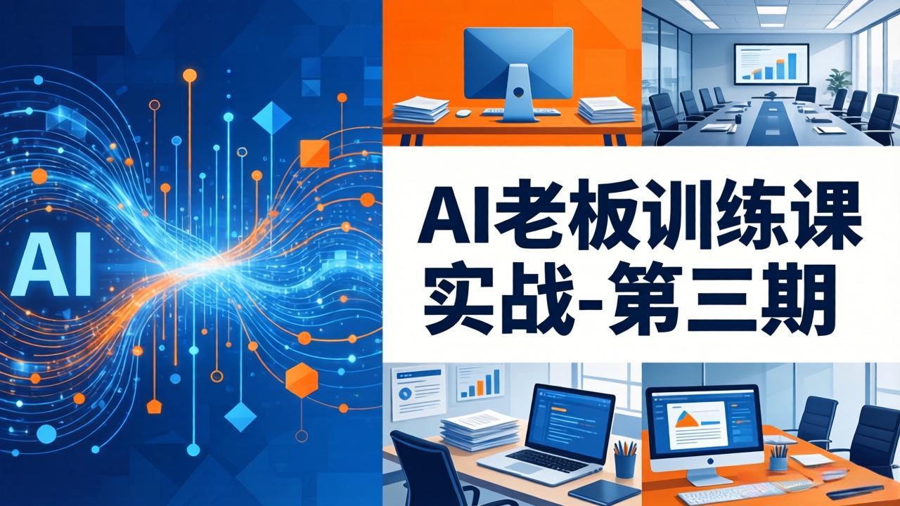 AI老板训练课实战-第三期：AI+内容应用落地教学，从0到1打通AI变现完整路径-吾爱云课堂