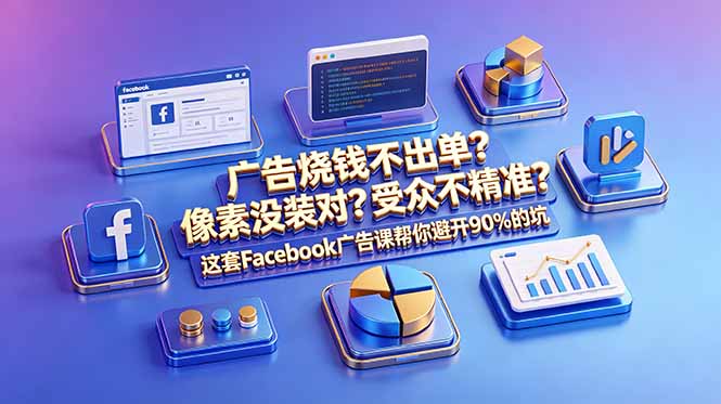 广告烧钱不出单？像素没装对？受众不精准？这套Facebook广告课帮你避开90%的坑-原创双语字幕-吾爱云课堂