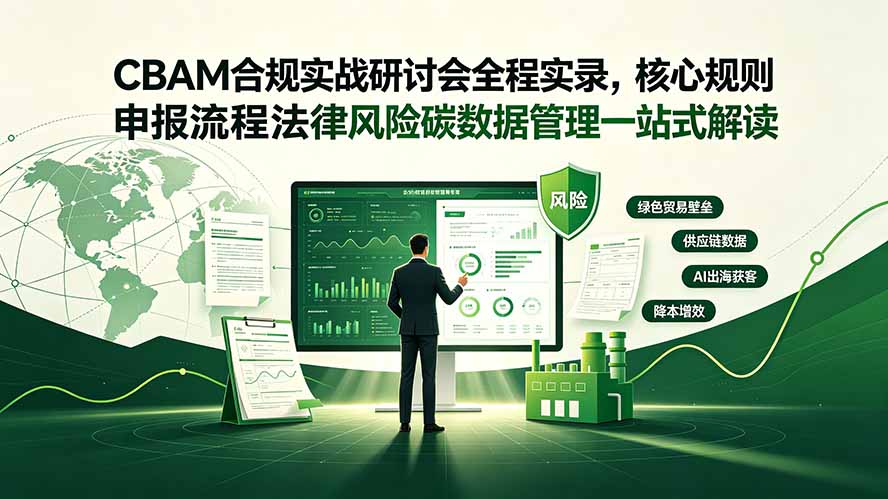 CBAM合规实战研讨会全程实录，核心规则申报流程法律风险碳数据管理一站式解读-吾爱云课堂