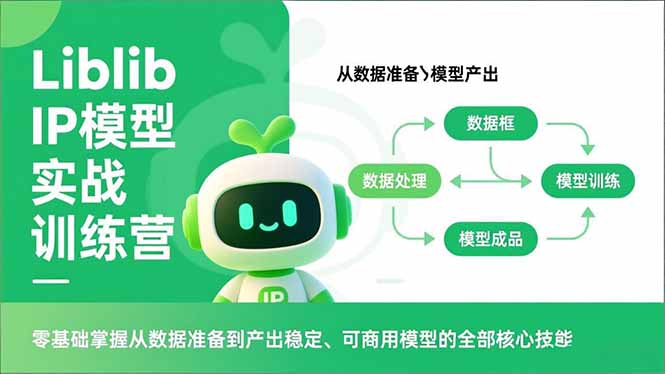 Liblib IP模型实战训练营，零基础掌握从数据准备到产出稳定、可商用模型的全部核心技能-吾爱云课堂