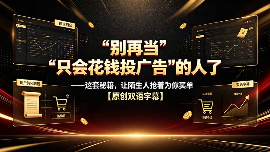 别再当“只会花钱投广告”的人了——这套秘籍，让陌生人抢着为你买单【原创双语字幕】-吾爱云课堂
