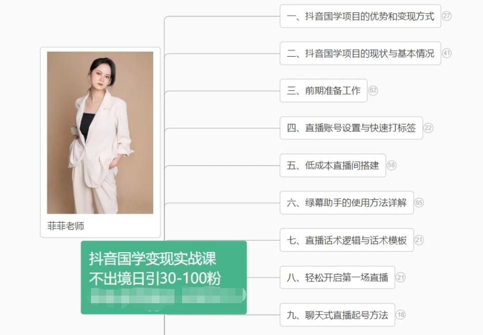 抖音国学变现项目:不出境日引30-100粉实战课程-吾爱云课堂