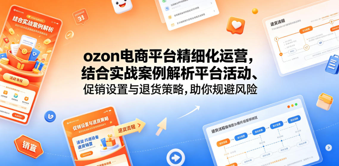 ozon电商平台精细化运营，结合实战案例解析平台活动、促销设置与退货策略，助你规避风险、提升销量-吾爱云课堂