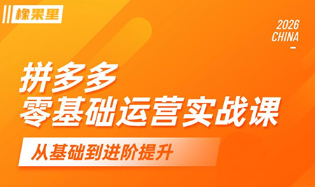仙道电商·拼多多零基础运营实战课-吾爱云课堂