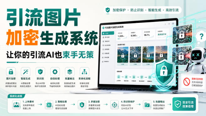 引流图片加密生成系统，让你的引流AI也束手无策-吾爱云课堂