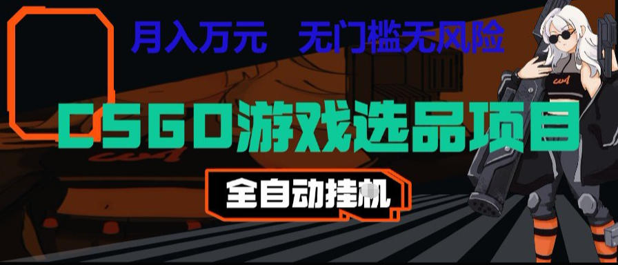 CSGO游戏自动扫货项目，全自动运行，月入1W，无风险，长期稳定可以做【揭秘】-吾爱云课堂