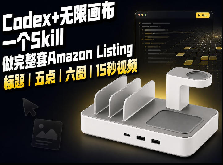 我用一个Codex Skill做完Amazon Listing：标题、五点、六图和视频全流程-吾爱云课堂