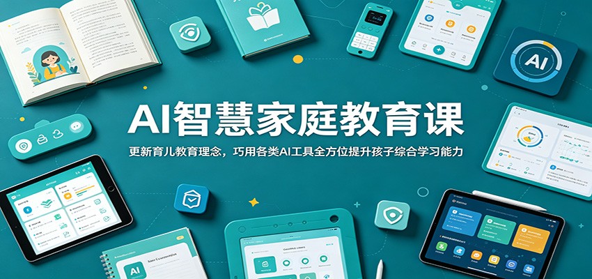AI智慧家庭教育课：更新育儿教育理念，巧用各类AI工具全方位提升孩子综合学习能力-吾爱云课堂