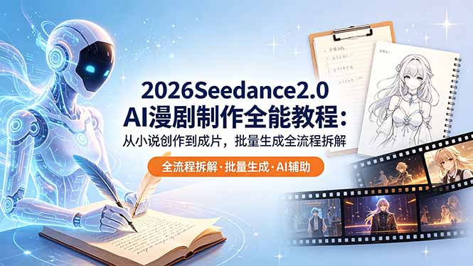 2026Seedance2.0 AI制作全能教程：从小说创作到成片，批量生成全流程拆解-吾爱云课堂