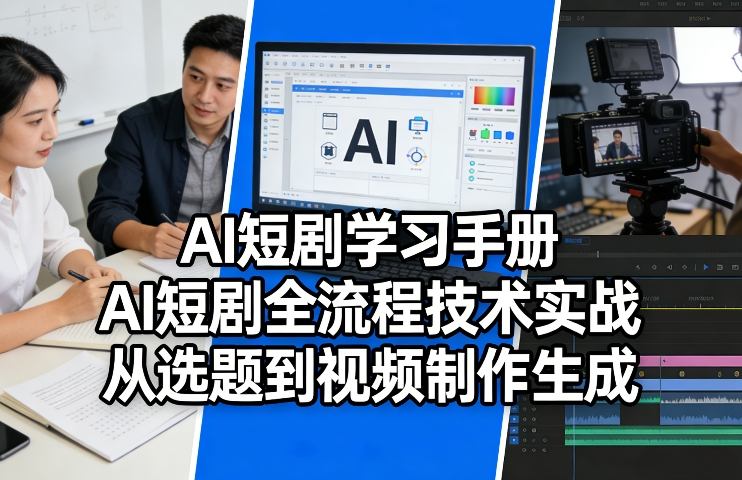 AI短剧学习手册，AI短剧全流程技术实战，从选题到视频制作生成-吾爱云课堂