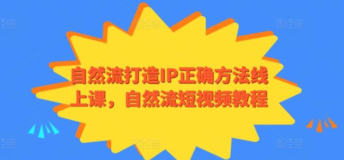 自然流打造IP正确方法线上课,自然流短视频教程-吾爱云课堂