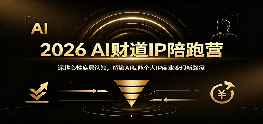 2026 AI财道IP陪跑营：深耕心性底层认知，解锁AI赋能个人IP商业变现新路径-吾爱云课堂