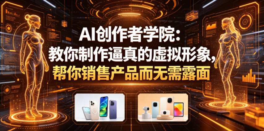 AI创作者学院：教你制作逼真的虚拟形象，帮你销售产品而无需露面【原创双语字幕】-吾爱云课堂