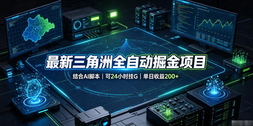最新三角洲全自动掘金项目,结合AI脚本,可24小时挂G,单日收益200+【揭秘】-吾爱云课堂