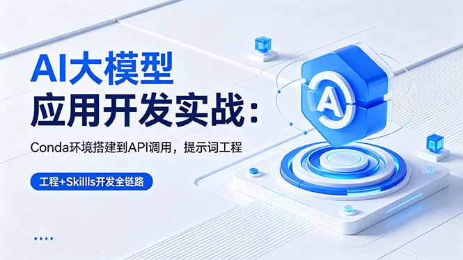 AI 大模型应用开发实战：Conda环境搭建到API调用，提示词工程+Skills开发全链路-吾爱云课堂