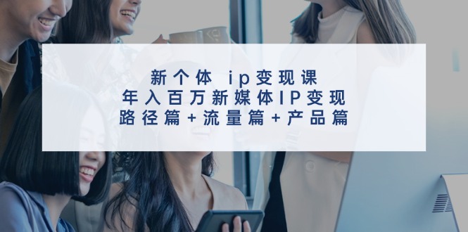新个体ip变现课,年入百万新媒体IP变现,路径篇+流量篇+产品篇-吾爱云课堂