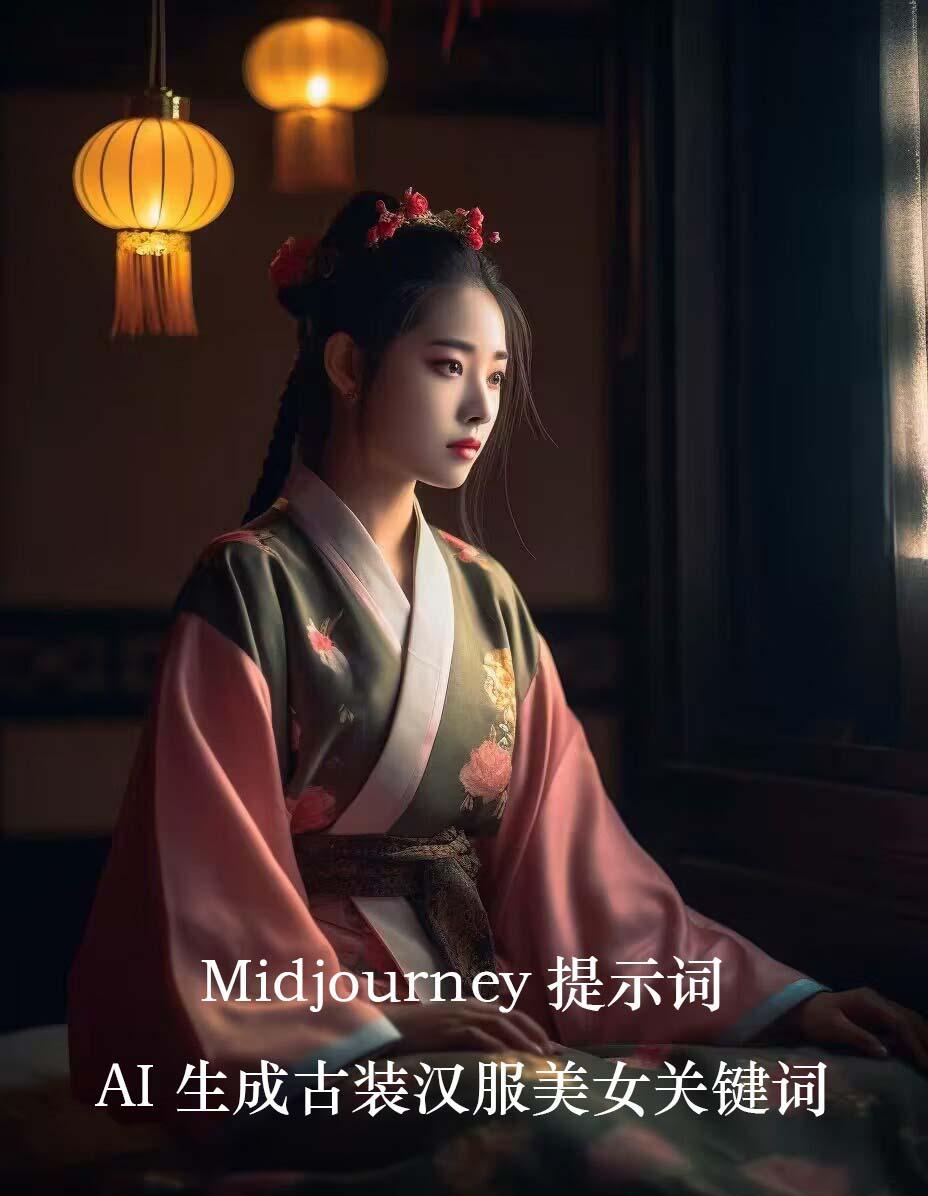 Midjourney关键词-AI生成中国风古装汉服美女人像提示关键词-吾爱云课堂