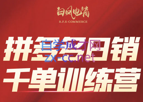 白凤电商·拼多多日销千单训练营(更新3月)-吾爱云课堂