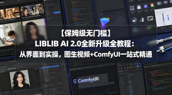 【保姆级无门槛】LIBLIB AI 2.0全新升级全教程：从界面到实操，图生视频+ComfyUI一站式精通-吾爱云课堂