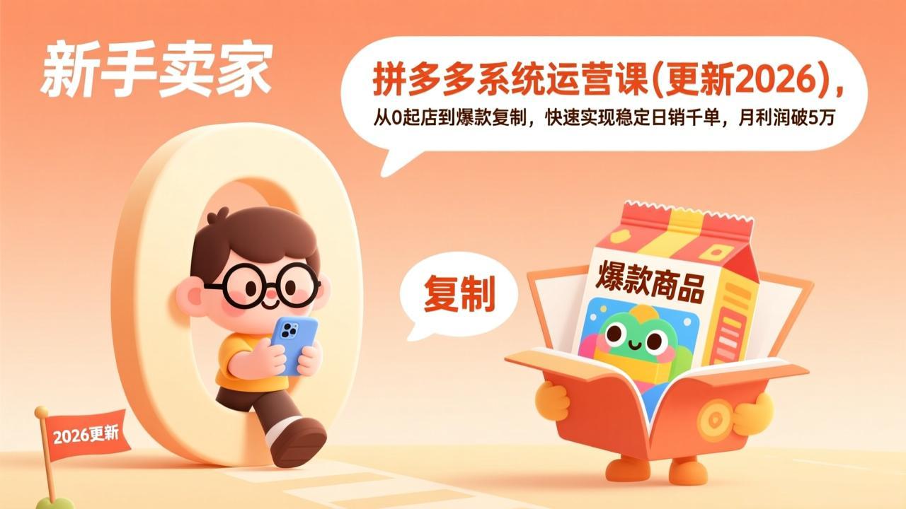 拼多多系统运营课(更新3月-吾爱云课堂