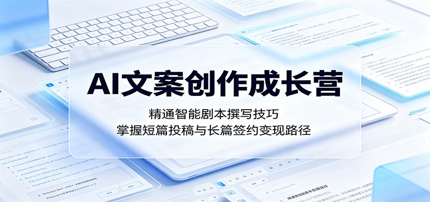 AI文案创作成长营：精通智能剧本撰写技巧，掌握短篇投稿与长篇签约变现路径-吾爱云课堂