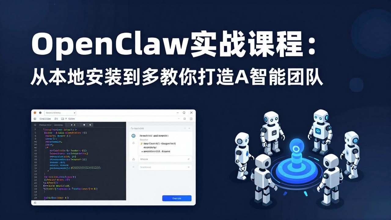 OpenClaw实战课程：从本地安装到多Agent协同，手把手教你打造AI智能团队-吾爱云课堂
