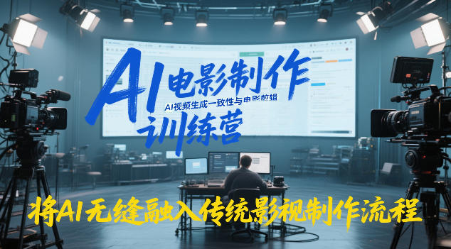 AI电影制作训练营，掌握AI视频生成一致性与电影剪辑，将AI无缝融入传统影视制作流程-吾爱云课堂