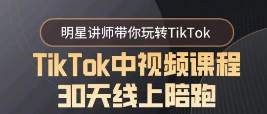 TikTok中视频课程30天线上陪跑,明星讲师带你玩转TikTok-吾爱云课堂