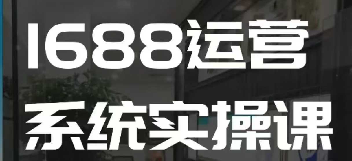1688高阶运营系统实操课,快速掌握1688店铺运营的核心玩法-吾爱云课堂