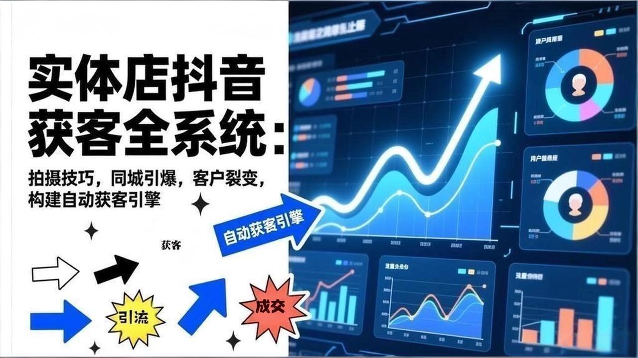 2026实体店抖音获客全系统：拍摄技巧，同城引爆，客户裂变，构建自动获客引擎-吾爱云课堂