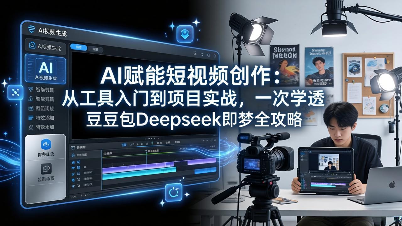 AI赋能短视频创作：从工具入门到项目实战，一次学透豆包Deepseek即梦全攻略-吾爱云课堂