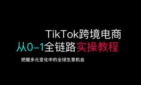 TikTok跨境电商从0-1全链路全方位实操教程,把握多元变化中的全球生意机会-吾爱云课堂