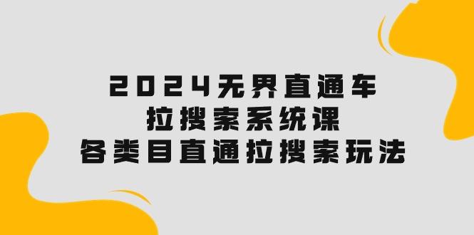 2024无界直通车·拉搜索系统课:各类目直通车 拉搜索玩法!-吾爱云课堂