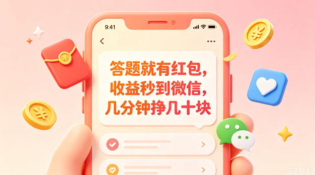 答题就有红包，收益秒到微信，几分钟挣几十块，学生党上班族宝妈都可以玩【揭秘】-吾爱云课堂