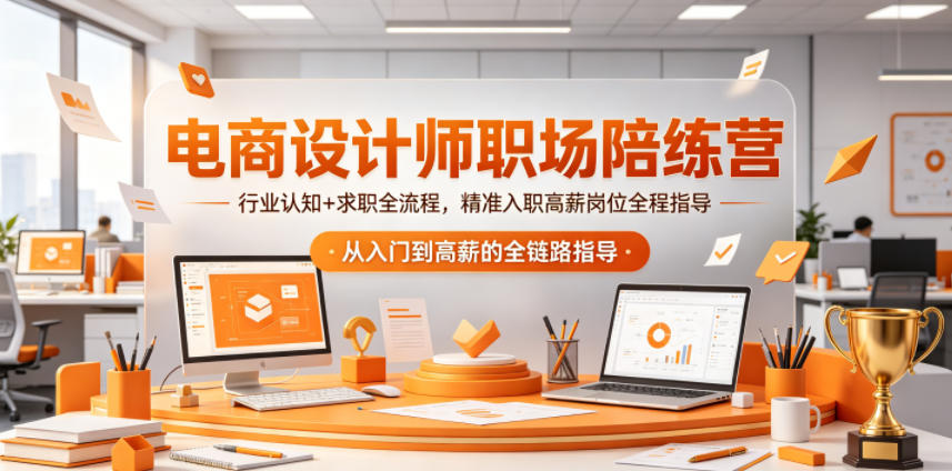 电商设计师职场陪练营，行业认知+求职全流程，精准入职高薪岗位全程指导-吾爱云课堂