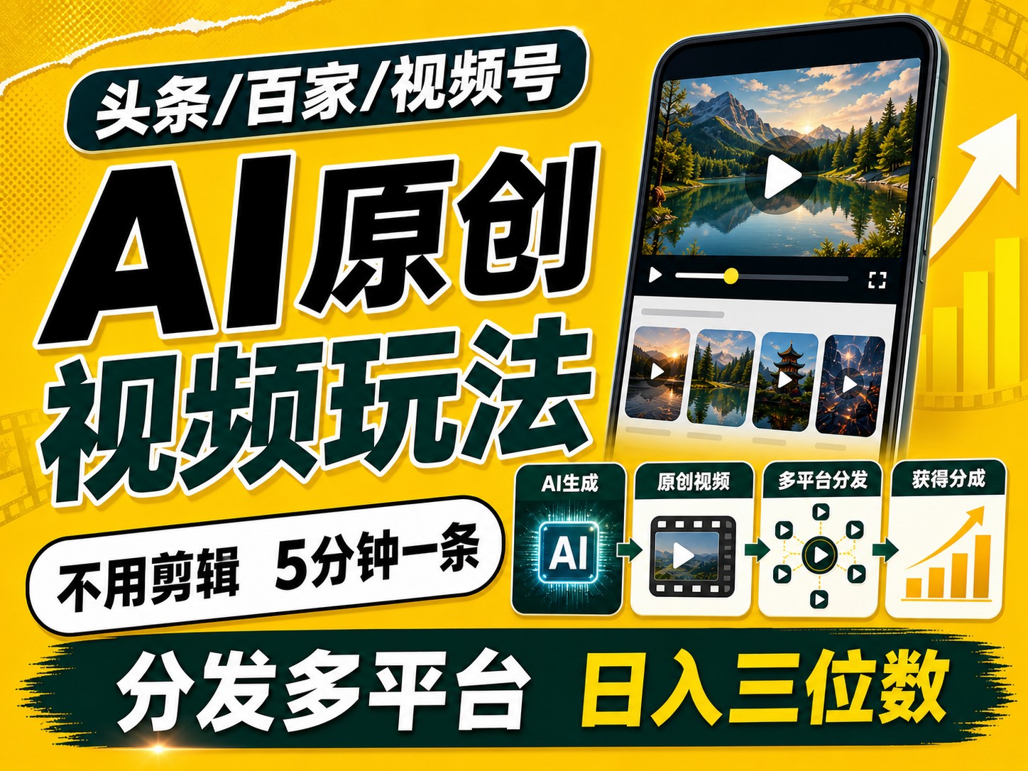 2026头条百家号升级玩法 5分钟一条原创视频 发多平台赚收-吾爱云课堂