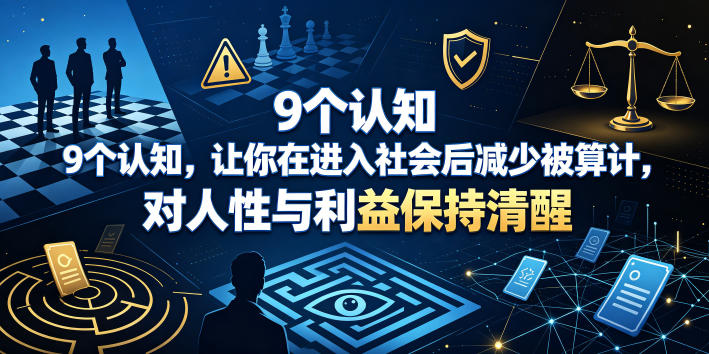 付费文章：9个认知，让你在进入社会后减少被算计，对人性与利益保持清醒-吾爱云课堂