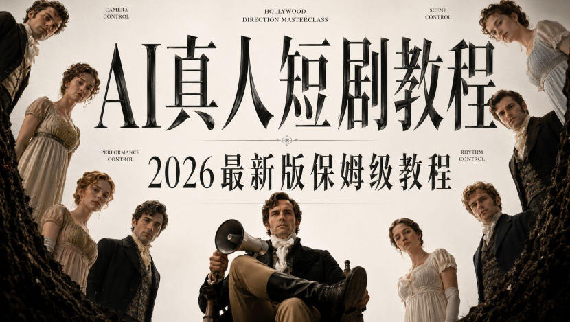 AI真人短剧制作全流程，AI视频大佬专为零基础研制的AI短剧教程，保姆级教程，新手一学就会！-吾爱云课堂
