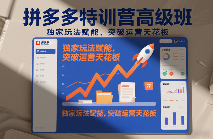 拼多多特训营高阶班，独家玩法赋能，突破运营天花板(更新260805)-吾爱云课堂
