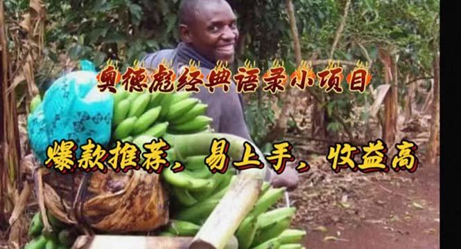奥德彪经典语录小项目,爆款推荐,易上手,收益高-吾爱云课堂