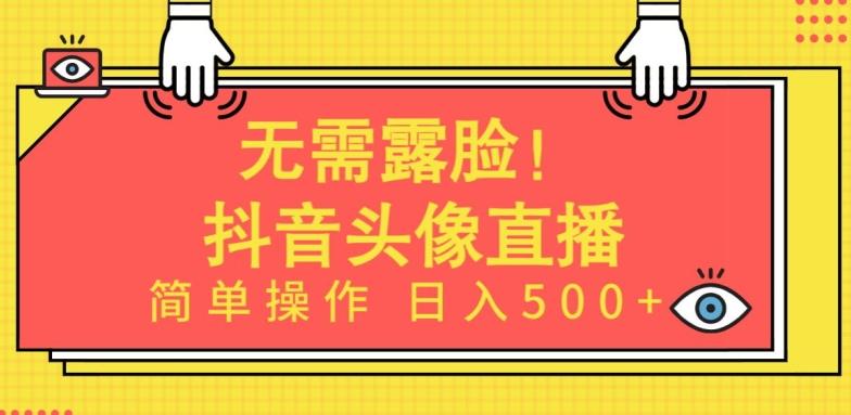 无需露脸，Ai头像直播项目，简单操作日入500+【揭秘】-吾爱云课堂