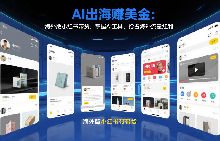 AI出海賺美金：海外版小红书带货，掌握AI工具，抢占海外流量红利(更新2026)-吾爱云课堂