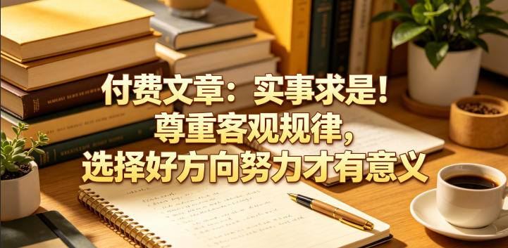 付费文章：实事求是！尊重客观规律，选择好方向努力才有意义-吾爱云课堂