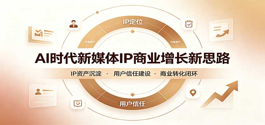 AI时代新媒体IP商业增长新思路：摒弃复杂运营套路，用极简思维打通获客路径-吾爱云课堂