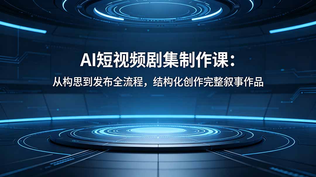 AI短视频剧集制作课：从构思到发布全流程，结构化创作完整叙事作品-吾爱云课堂