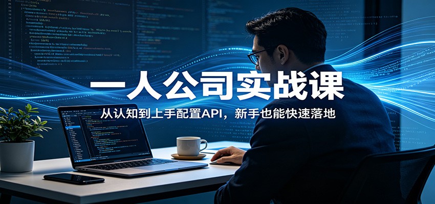 一人公司实战课：从认知到上手配置API，新手也能快速落地-吾爱云课堂
