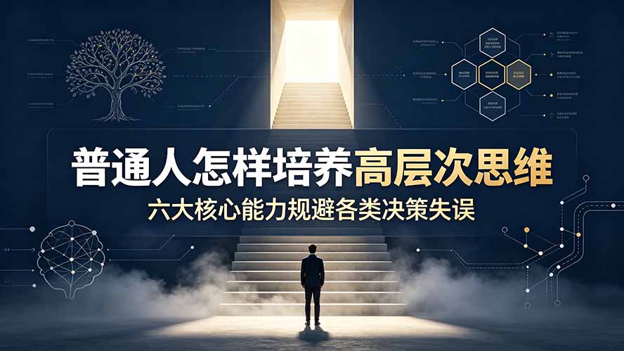 付费文章：普通人怎样培养高层次思维，六大核心能力规避各类决策失误-吾爱云课堂
