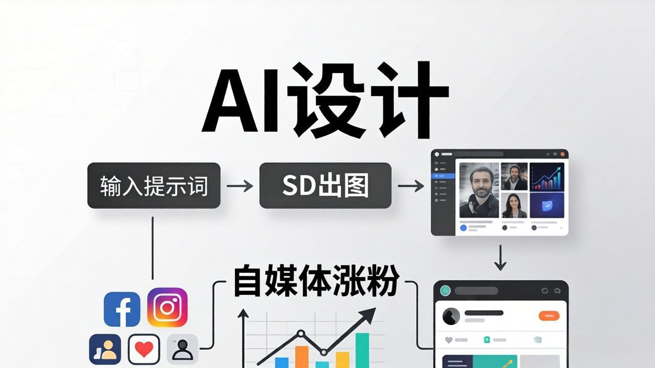 人人都是AI设计师：SD出图+自媒体涨粉一站教学，告别图文素材焦虑，AI设计让你轻松避开内卷-吾爱云课堂