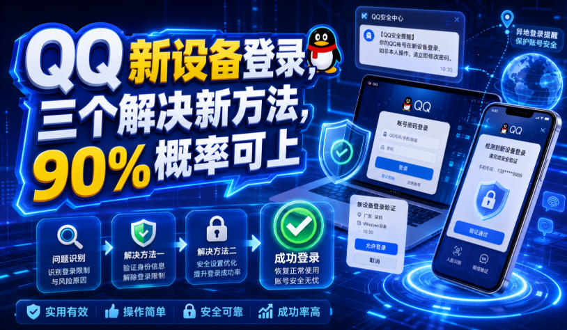 QQ新设备登录，三个解决新方法，90%概率可上-吾爱云课堂