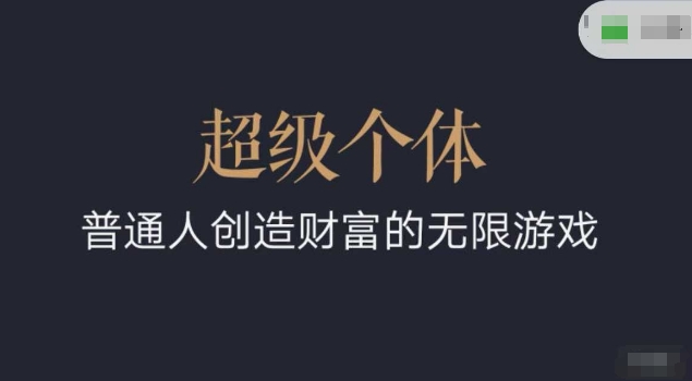 超级个体2024-2025翻盘指南，普通人创造财富的无限游戏-吾爱云课堂
